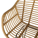 Стул барный с ротанговым плетением Half Bar Chair with Wicker с подлокотниками варинант исполнения - 8 | Loft Concept в Омске