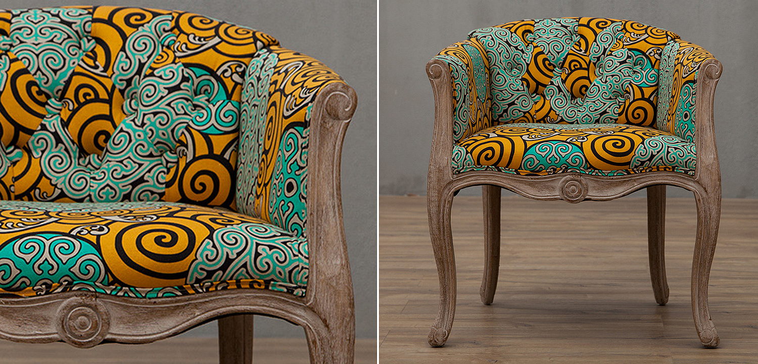 Кресло Yellow and Turquoise Ornament Chair Кресло Yellow and Turquoise Ornament Chair - Loft-Concept в Омске