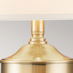 Настольная лампа со тканевым абажуром и прозрачным ребристым стеклянным основанием Quoizel варинант исполнения - 2 | Loft Concept в Омске