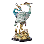 Статуэтка в виде двух птиц из фарфора с бронзовыми элементами Bird of the Garden of Eden варинант исполнения - 1 | Loft Concept в Омске