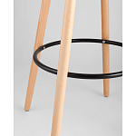 Пластиковый барный стул на ножках из массива бука Eames White варинант исполнения - 4 | Loft Concept в Омске