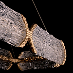 Люстра прямоугольная с текстурным природным рисунком IceFlame варинант исполнения - 3 | Loft Concept в Омске