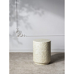 Приставной столик с рисунком из раковин устриц Bone Inlay варинант исполнения - 10 | Loft Concept в Омске