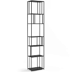Высокий стеллаж из металла Menzie High Metal Rack Black варинант исполнения - 1 | Loft Concept в Омске