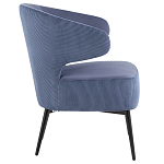 Современное мягкое кресло на металлических ножках Rakush Blue варинант исполнения - 5 | Loft Concept в Омске