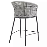 Стул барный с декоративным плетением на спинке и подлокотниках Chair Weave варинант исполнения - 3 | Loft Concept в Омске