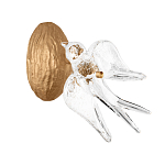 Бра с прозрачной стеклянной фигуркой птички Serip Voa варинант исполнения - 1 | Loft Concept в Омске