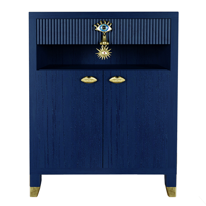 Комод Elsa Dreams Blue Двухстворчатый  Синий в Омске | Loft Concept 