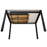 Стол обеденный раздвижной с прямоугольной столешницей на четырех черных ножках Blair варинант исполнения - 5 | Loft Concept в Омске