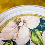 Стул светло-серый из натурального бука с изображением птиц и цветов Blooming Red Birds варинант исполнения - 5 | Loft Concept в Омске