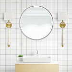 Бра с белым абажуром в форме конуса и прозрачным декоративным кольцом Quoizel варинант исполнения - 13 | Loft Concept в Омске