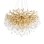 Люстра подвесная с прозрачными стеклянными подвесками в форме капель Диаметр 80 см Droplet Chandelier варинант исполнения - 14 | Loft Concept в Омске