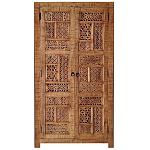 Этнический шкаф с орнаментом резьба из дерева Indian Antique Furniture варинант исполнения - 3 | Loft Concept в Омске