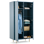 Шкаф двухдверный Scale Ornament Blue Wardrobe варинант исполнения - 5 | Loft Concept в Омске