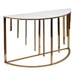 Консоль приставная полукруглая на основании золотого цвета Interior Accent варинант исполнения - 1 | Loft Concept в Омске