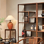 Стеллаж деревянный с полками для хранения Moon Walnut Furniture варинант исполнения - 2 | Loft Concept в Омске