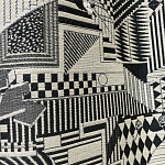 Мебельная ткань Шенилл черно-белый принт 280 см T3-44 варинант исполнения - 2 | Loft Concept в Омске