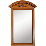 Настенное зеркало в деревянной раме орехового цвета Guirlande de Roses Walnut Color Mirror варинант исполнения - 1 | Loft Concept в Омске