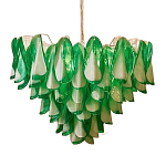 Люстра из стеклянных зеленых лепестков Petalled Illuminator варинант исполнения - 1 | Loft Concept в Омске