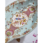 Блюдо овальное из голубого фарфора с ручками в виде бабочек и цветочным рисунком Blue Garden варинант исполнения - 8 | Loft Concept в Омске