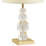Настольная лампа с абажуром и основанием из хрусталя Neri Crystal Cubes Gold Table Lamp варинант исполнения - 2 | Loft Concept в Омске