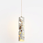 Подвесной светильник с цилиндрическим белым бетонным плафоном Terrazzo Light варинант исполнения - 1 | Loft Concept в Омске