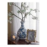 Ваза с мотивами цветущего сада с попугаями Blue Vase Inspired by Nature варинант исполнения - 7 | Loft Concept в Омске