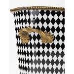 Фарфоровое кашпо Black and white square варинант исполнения - 5 | Loft Concept в Омске