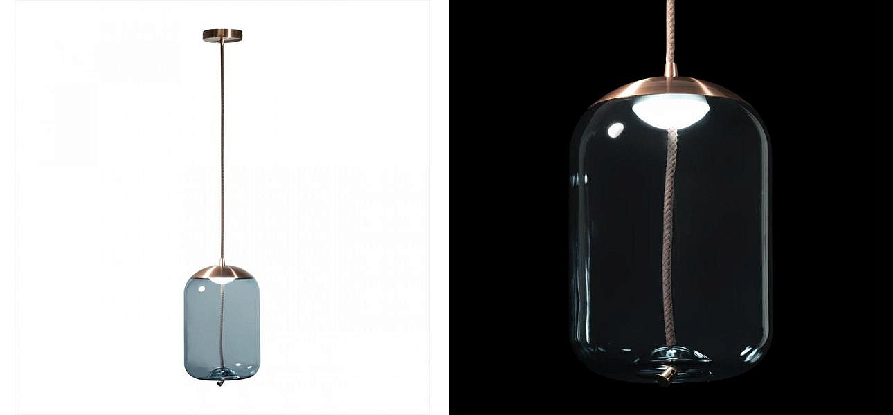 Подвесной светильник Brokis KNOT PC1034 Голубое стекло - Loft-Concept в Омске