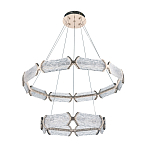 Люстра с 2-мя кольцами с текстурным природным рисунком IceFlame варинант исполнения - 9 | Loft Concept в Омске