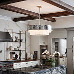 Люстра круглая с подвесками из текстурированного стекла молочного цвета Hinkley варинант исполнения - 8 | Loft Concept в Омске