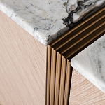 Тумба под телевизор с мраморной столешницей Uniqueness Marble варинант исполнения - 3 | Loft Concept в Омске