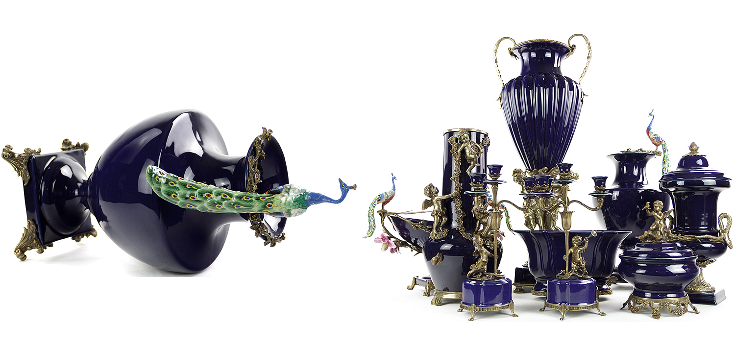 Ваза Selenia Blue Vase Peacock Ваза Selenia Blue Vase Peacock - Loft-Concept в Омске