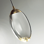 Подвесной светильник с плафоном в форме капли Crystal Transparent Drop варинант исполнения - 2 | Loft Concept в Омске