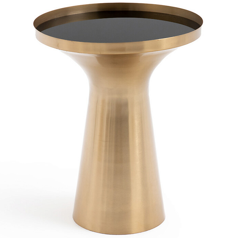 Приставной столик из латуни Grant Brass Side Table Латунь Черный Приставной столик из латуни Grant Brass Side Table Латунь Черный в Омске | Loft Concept