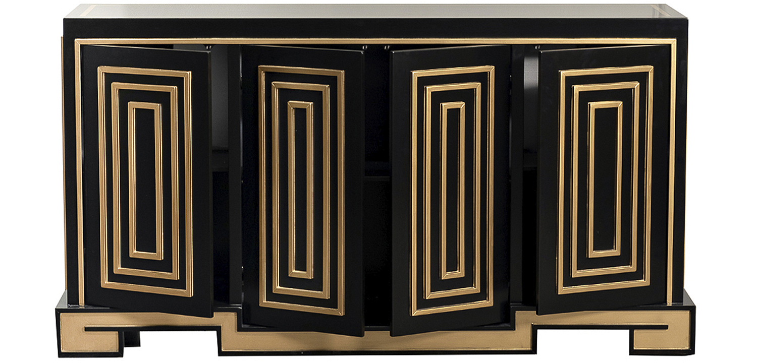 Комод в стиле арт-деко Meandro Chest of drawers Черный Комод в стиле арт-деко Meandro Chest of drawers Черный - Loft-Concept в Омске