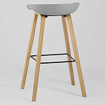 Барный стул на ножках из натурального дерева Boras Grey варинант исполнения - 5 | Loft Concept в Омске