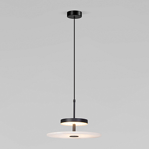 Светодиодный подвесной светильник черный с мраморным рассеивателем