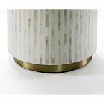 Круглый приставной столик с инкрустацией RADIAL BONE INLAY SIDE TABLE варинант исполнения - 2 | Loft Concept в Омске
