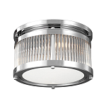 Потолочный светильник с цилиндрическим плафоном из рифленого прозрачного стекла Feiss варинант исполнения - 1 | Loft Concept в Омске