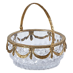 Корзиночка из прозрачного стекла с бронзовой ручкой Eden Garden варинант исполнения - 2 | Loft Concept в Омске