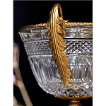 Чаша из прозрачного стекла с ручками и ободком из бронзы Eden Garden варинант исполнения - 3 | Loft Concept в Омске