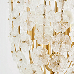 Подвесной светильник декорированный цветами из стекла Lightness of Flowers варинант исполнения - 2 | Loft Concept в Омске