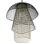 Подвесной светильник Black Grey Mesh Tube Lampshade Hanging Lamp варинант исполнения - 4 | Loft Concept в Омске