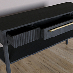 Дизайнерская Консоль с полкой и ящиком Primo Черный дуб варинант исполнения - 6 | Loft Concept в Омске