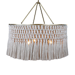 Люстра круглая плетеная с бахромой Wicker Tassel Chandelier варинант исполнения - 1 | Loft Concept в Омске