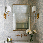 Зеркало прямоугольное в фактурной золотой раме Reflective Fabric варинант исполнения - 2 | Loft Concept в Омске