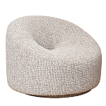 Кресло вращающееся круглой формы из серого шенилла Favorite Vacation Place варинант исполнения - 4 | Loft Concept в Омске