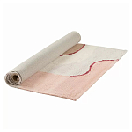 Ковер из хлопка с абстрактным принтом бежевого цвета Elysian Flow Blush варинант исполнения - 2 | Loft Concept в Омске