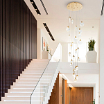 Каскадная люстра с плафонами в виде хрустальных сфер Esme Sphere Crystal Brass Cascade Chandelier 25 варинант исполнения - 2 | Loft Concept в Омске